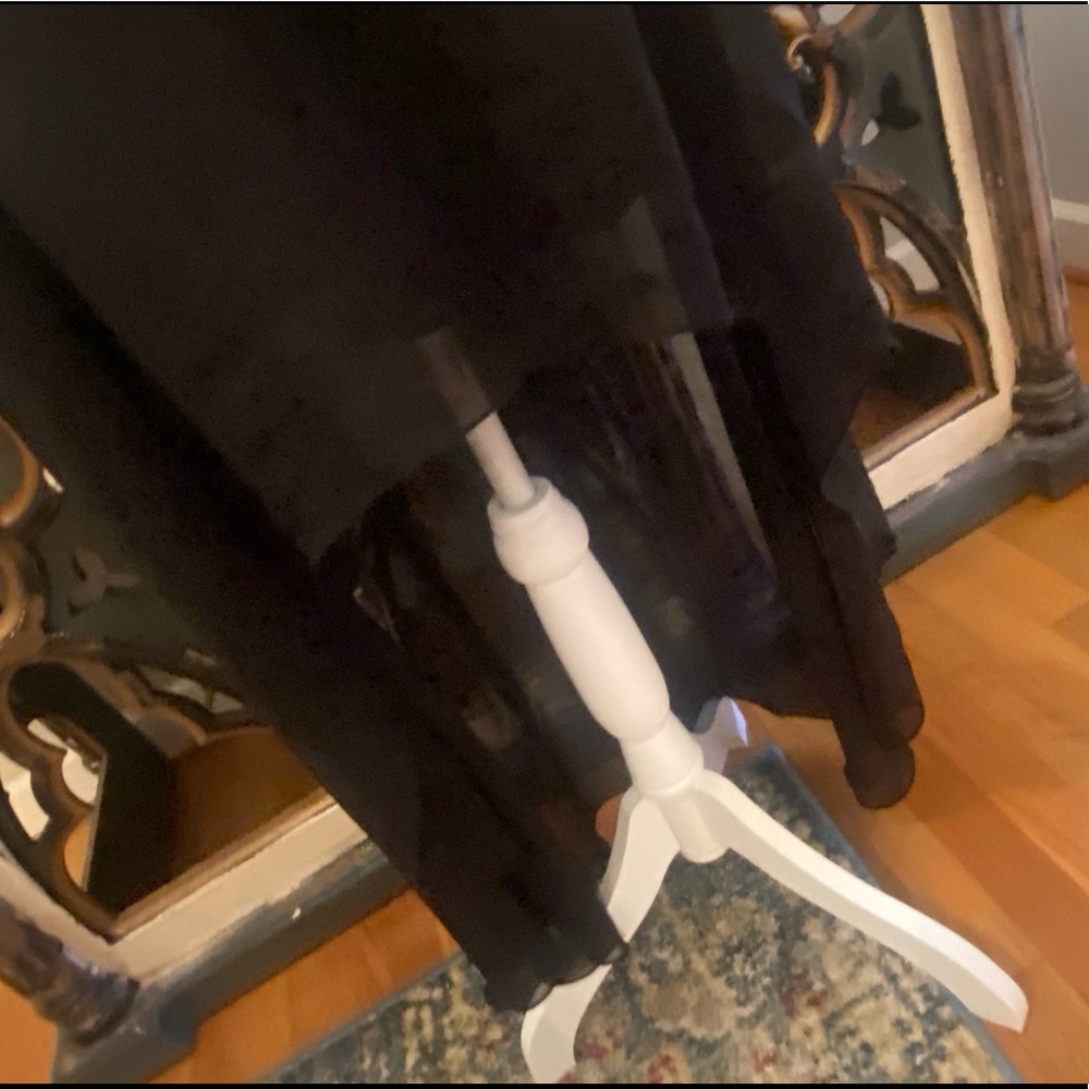 β¨ Forever 21 Black Chiffon High-Low Dress Chain Trim & Elastic Waist Medium M π€ - Picture 2 of 6